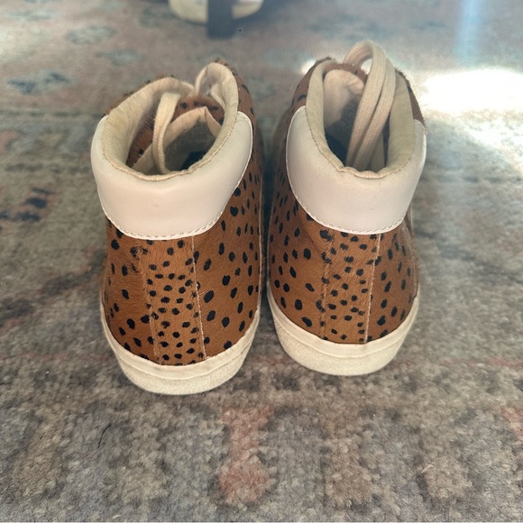 Madewell Sidewalk High-Top Sneakers in Spot Dot Calf Hair - Picture 5 of 9
